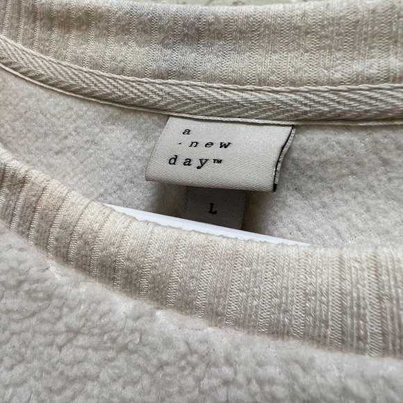 A New Day White Fuzzy Sweater - Picture 2 of 3